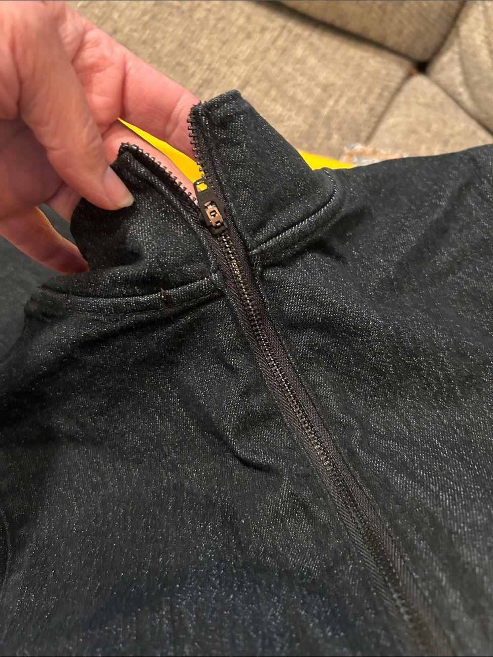 Prairie Underground Black Denim Button-Front Dress - Picture 4 of 4